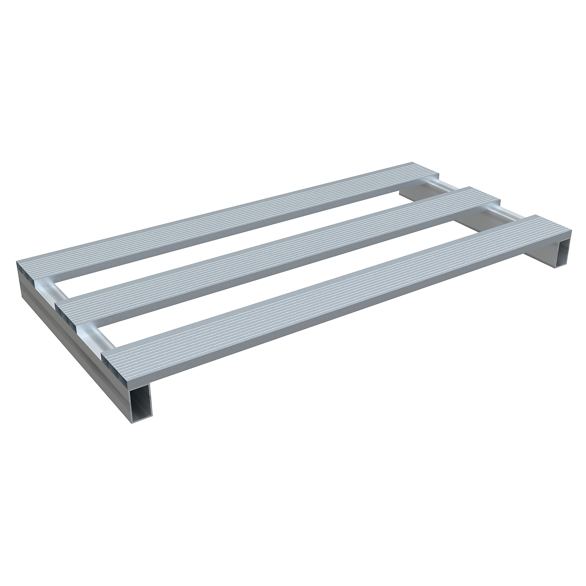 Vestil Aluminum Half Skid - 48in. x 24in., 4000 Lb. Capacity, 3.75in. Height, Model# SKID-4824-A